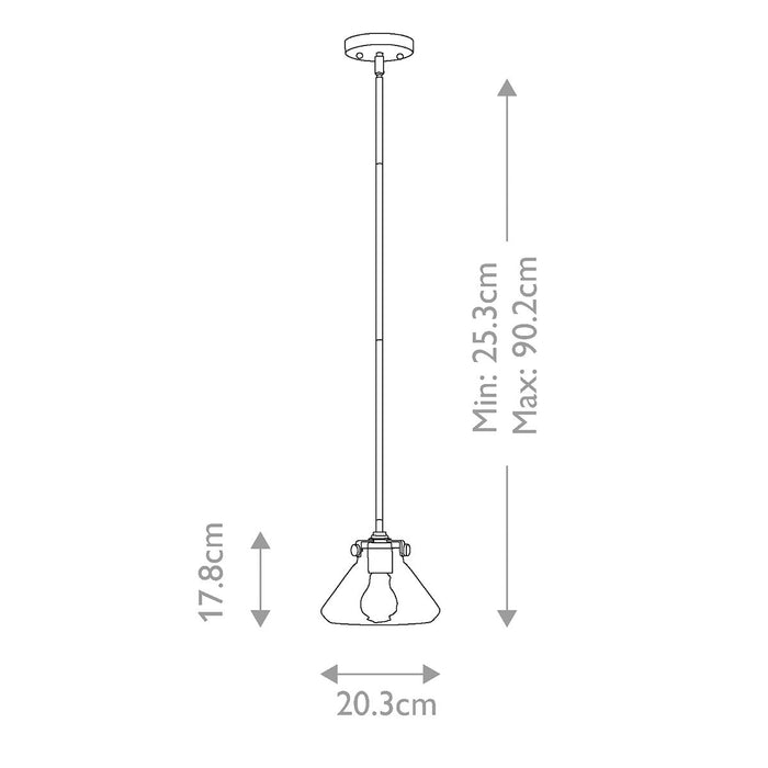 Hinkley Congress Chrome & Glass Ceiling Pendant — close-up detail