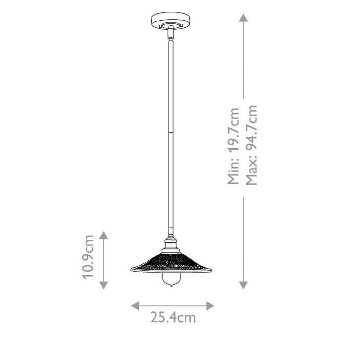 Hinkley Rigby Bronze Pendant Ceiling Light — close-up detail