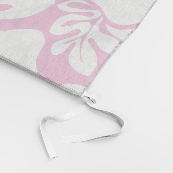 White Hibiscus and Hawaiian Flowers on Surfer Girl Pink Duvet Cover -Medium Scale - Extremely Stoked
