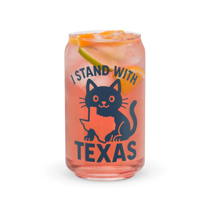 I Stand with Texas Can - shaped Glass - FloofChonk