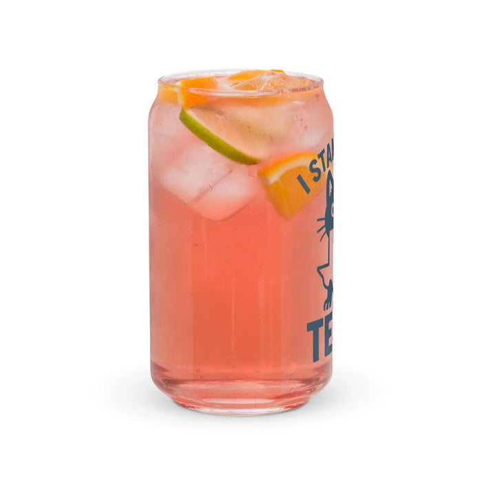 I Stand with Texas Can - shaped Glass - FloofChonk