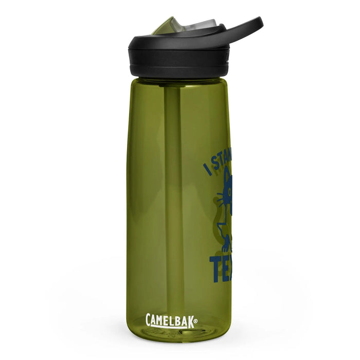 I stand with Texas sports water bottle - FloofChonk