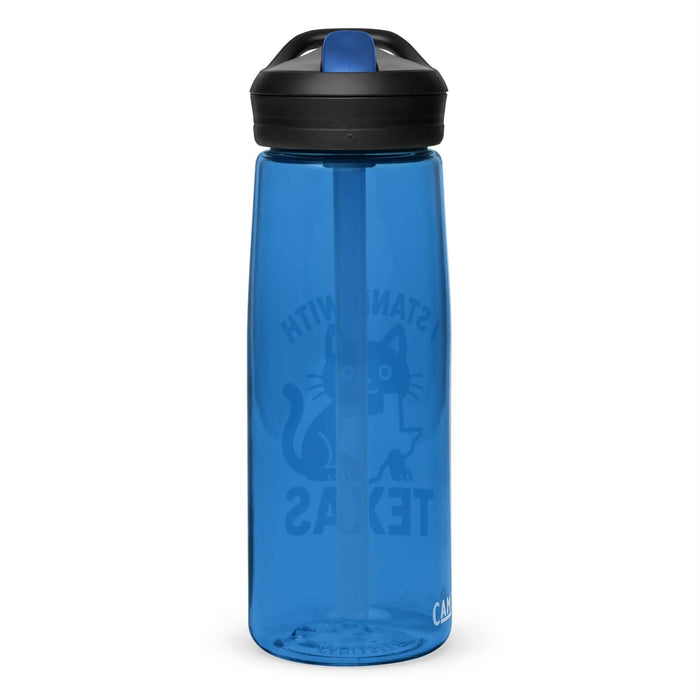 I stand with Texas sports water bottle - FloofChonk