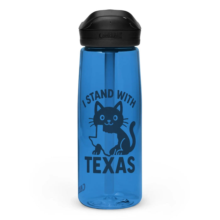 I stand with Texas sports water bottle - FloofChonk