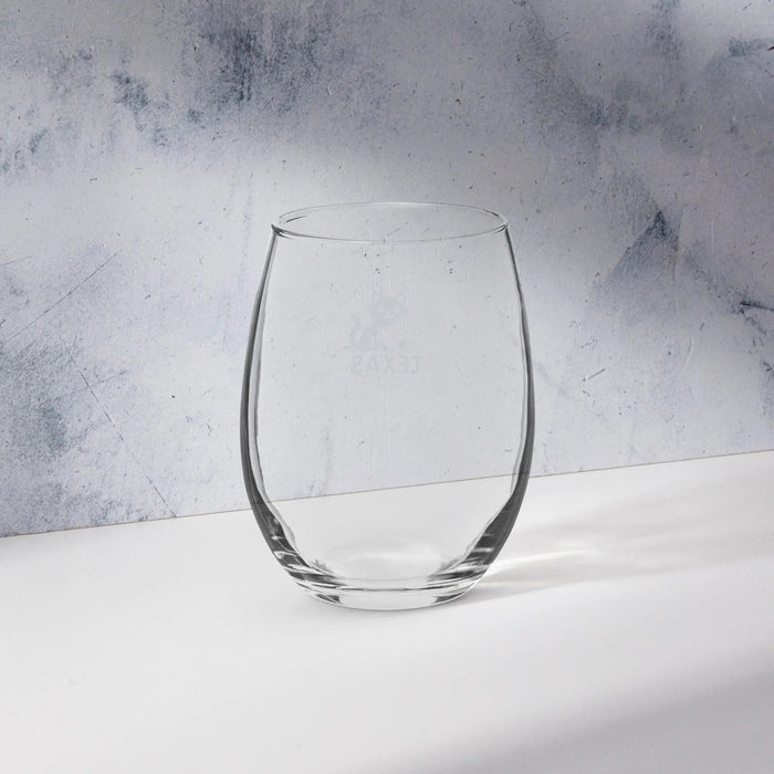 I Stand with Texas Stemless Wine Glass - FloofChonk