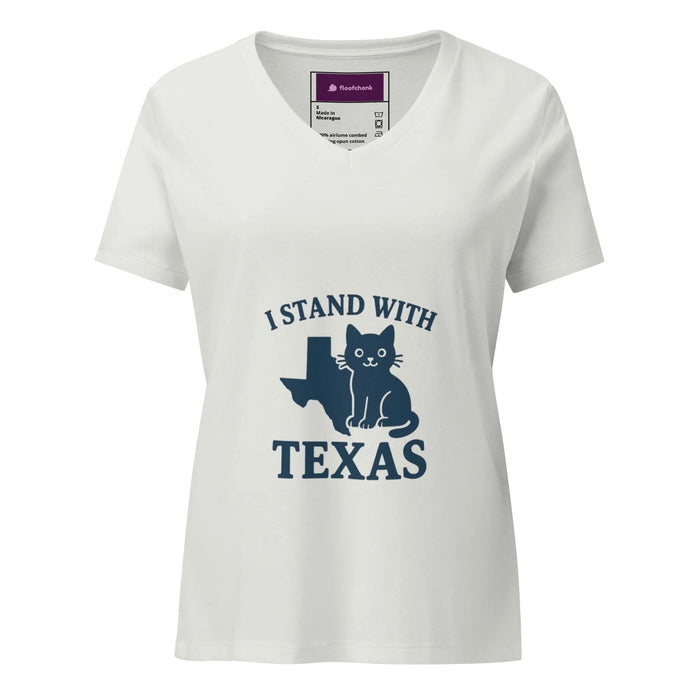 I Stand with Texas women's relaxed v - neck t-shirt - FloofChonk