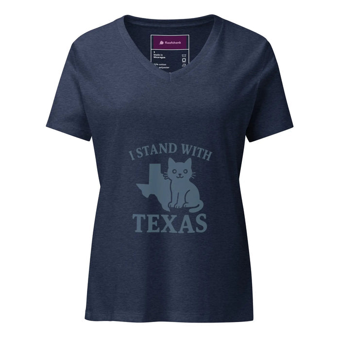 I Stand with Texas women's relaxed v - neck t-shirt - FloofChonk