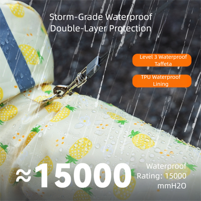Imperméable pour chien ajustable, vêtement imperméable pour animaux de compagnie, couverture intégrale, motif ananas