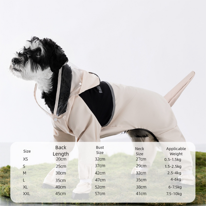 Imperméable pour chien ajustable, vêtement imperméable pour animaux de compagnie, couverture intégrale