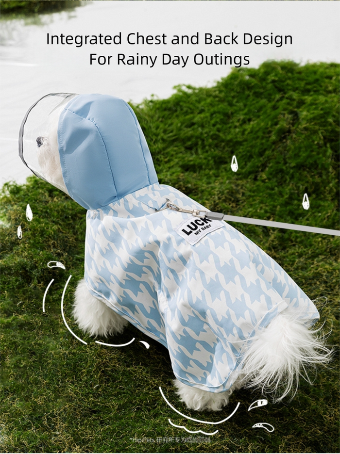 Imperméable pour chien de petite et moyenne taille, veste de pluie pour chiot, bleu porte-bonheur