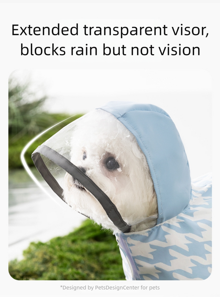 Imperméable pour chien de petite et moyenne taille, veste de pluie pour chiot, bleu porte-bonheur