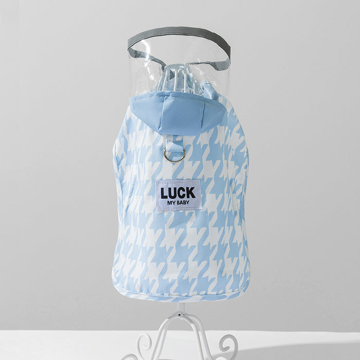 Imperméable pour chien de petite et moyenne taille, veste de pluie pour chiot, bleu porte-bonheur