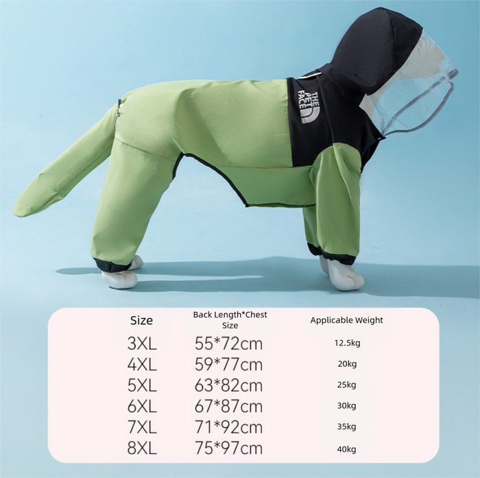 Imperméable pour chien extra large, ajustable, imperméable et léger, tailles 6XL et 7XL