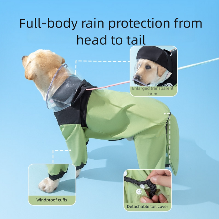 Imperméable pour chien extra large, ajustable, imperméable et léger