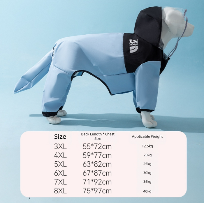 Imperméable pour chien extra large, ajustable, imperméable et léger