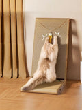 Interactive Sisal Cat Scratching Post with Dangling Toy - FloofChonk