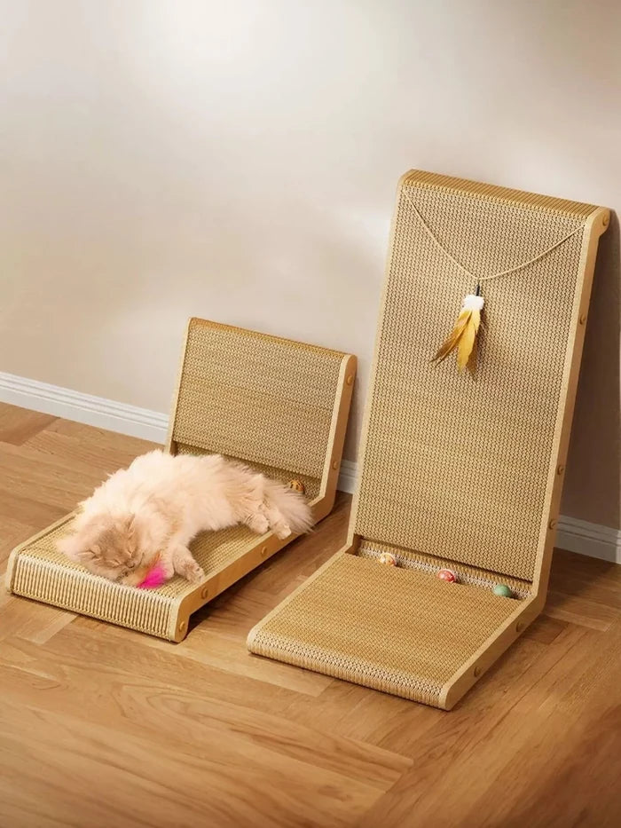Interactive Sisal Cat Scratching Post with Dangling Toy - FloofChonk