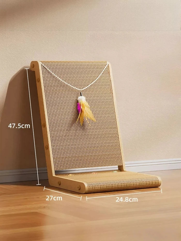 Interactive Sisal Cat Scratching Post with Dangling Toy - FloofChonk