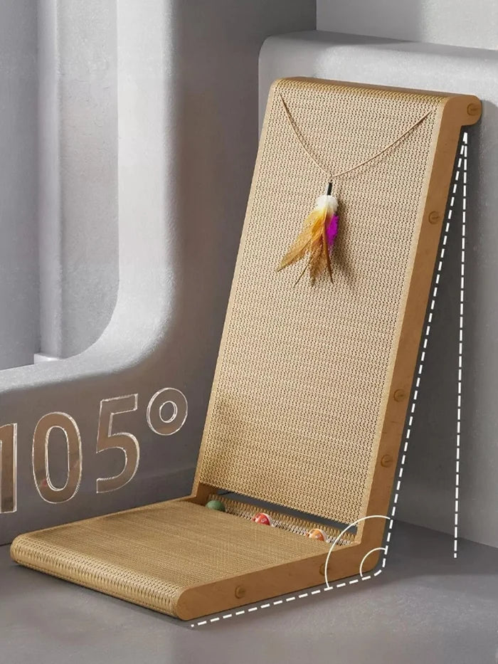 Interactive Sisal Cat Scratching Post with Dangling Toy - FloofChonk