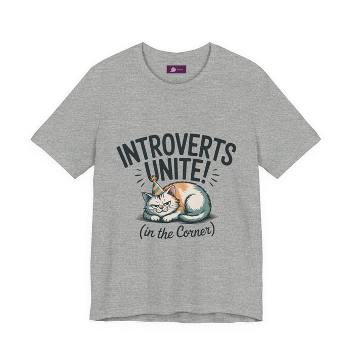 Introverts Unite (In the Corner) T-Shirt | funny holiday shirt, holiday survival tee - FloofChonk