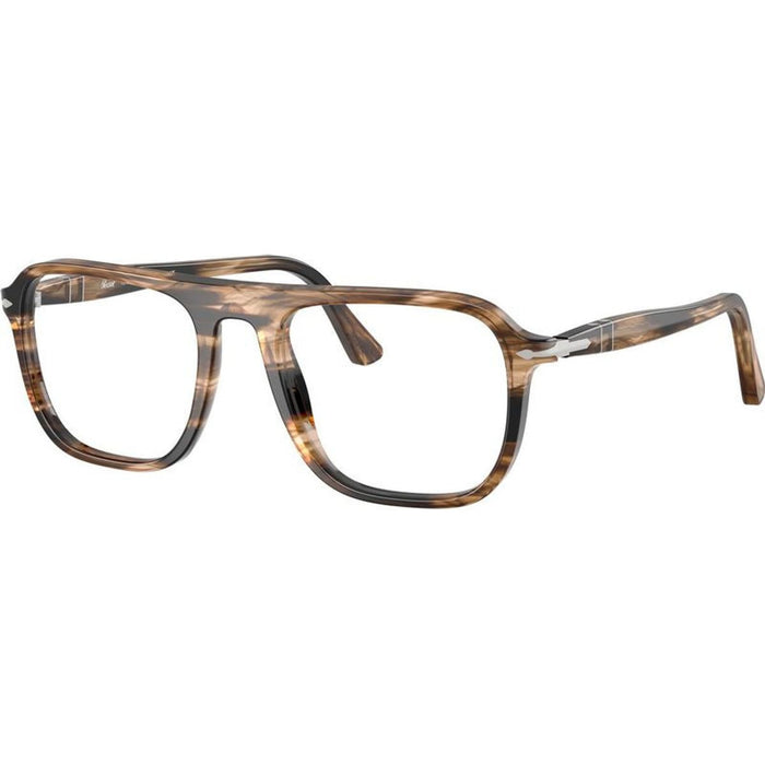 Jacques PO3359V, Black Brown/Clear Lenses 53 Eye Size