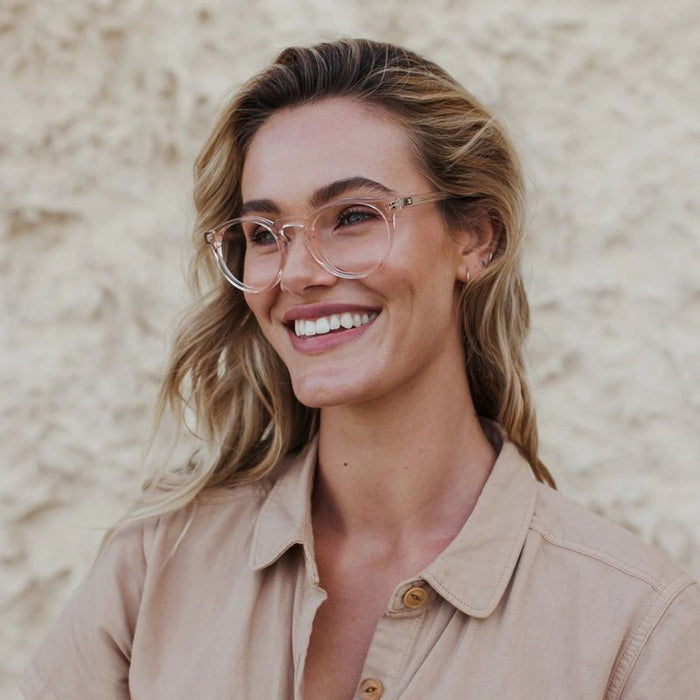 Jazmine RX, Eco Peach Pit/Clear Lenses