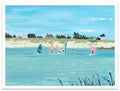 Jean Jullien print of group of people windsurfing