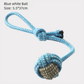 Jeu de tir à la corde pour petits chiens, balle pour chien avec corde, lot de 2 (bleu + vert)