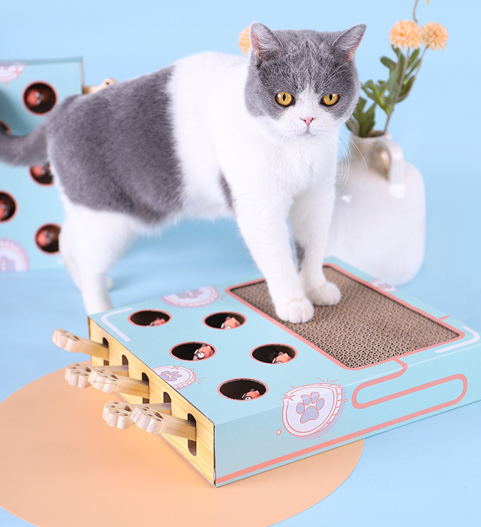 Jeu interactif pour chat, jouet d'exercice « Tape-taupe/souris ».