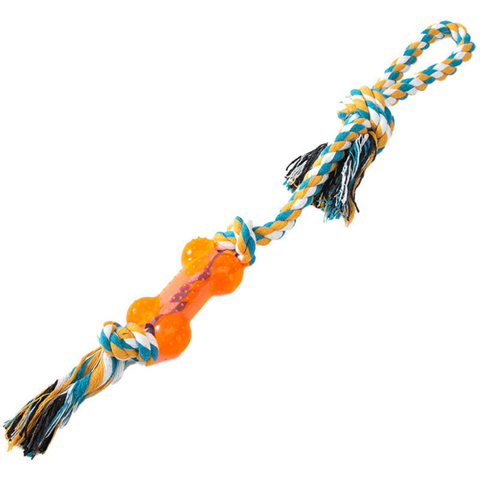Jouet en corde pour chien à mâcher vigoureusement, corde torsadée résistante de 48 cm