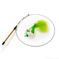 Jouet pour chat en forme de plume volante - Oiseau vert