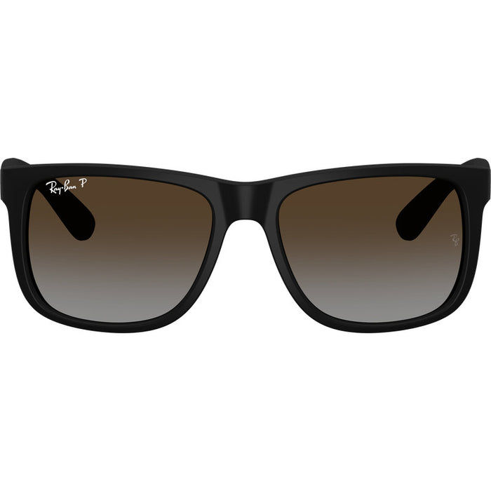 Ray-Ban Justin Classic RB4165 Rubber Black Brown Grey Gradient Polarised Front