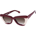 Lafayette, Burgundy Light Tan Splice with Gold Metal Trim/Brown Gradient Lenses