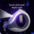 Laisse rétractable mains libres anti-nœuds à 360° avec lumière intégrée et ruban en nylon résistant de 3 m.