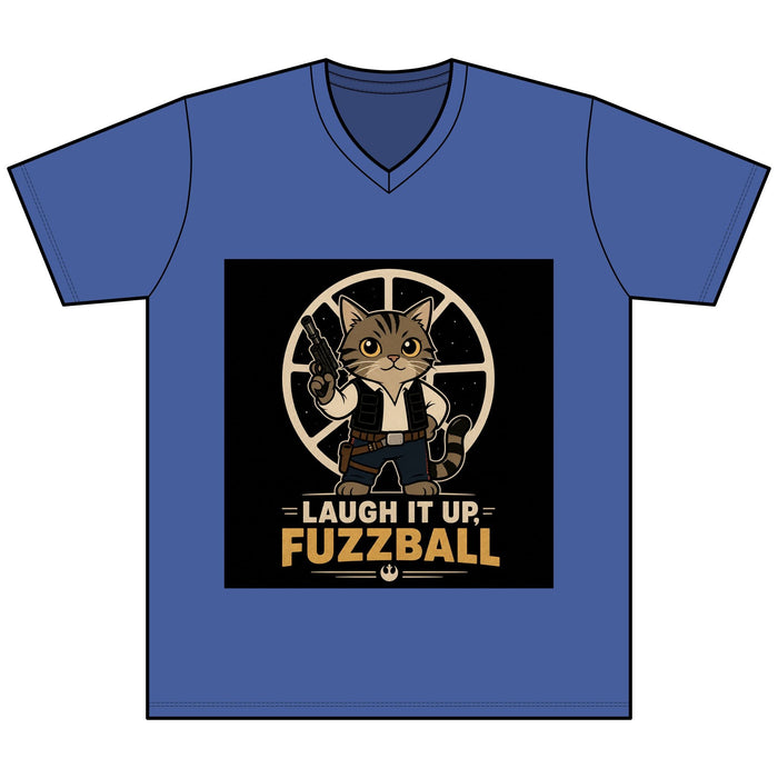 Laugh It Up Fuzzball Cat V - Neck Tee - FloofChonk