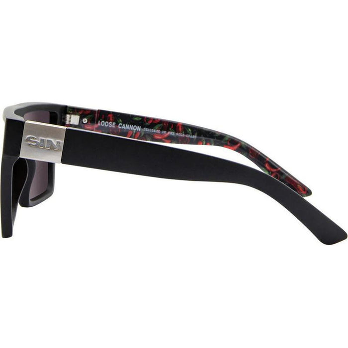 Loose Cannon, Matte Black Hot Tamale/Red Flash Mirror Polarised Lenses