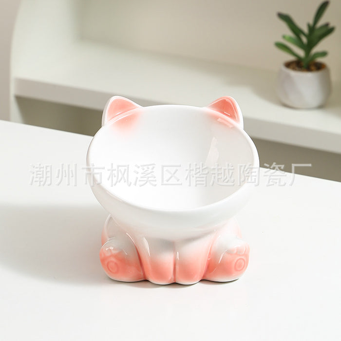 Lot de 2 bols en porcelaine à dégradé pour chatons