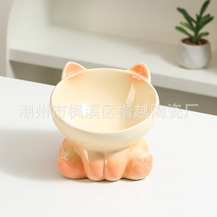 Lot de 2 bols en porcelaine à dégradé pour chatons