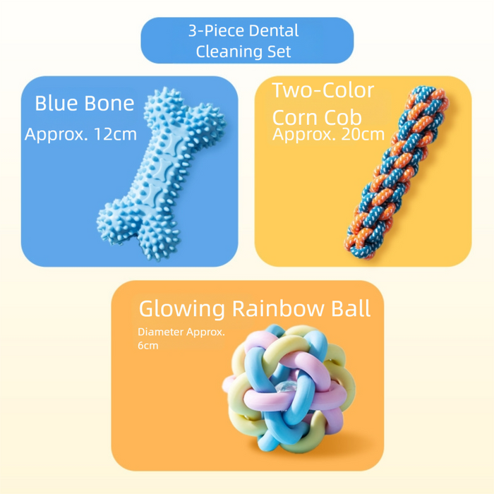 Lot de 3 jouets à mâcher pour chiots, résistants et adaptés aux petites races de chiots, pour la dentition.