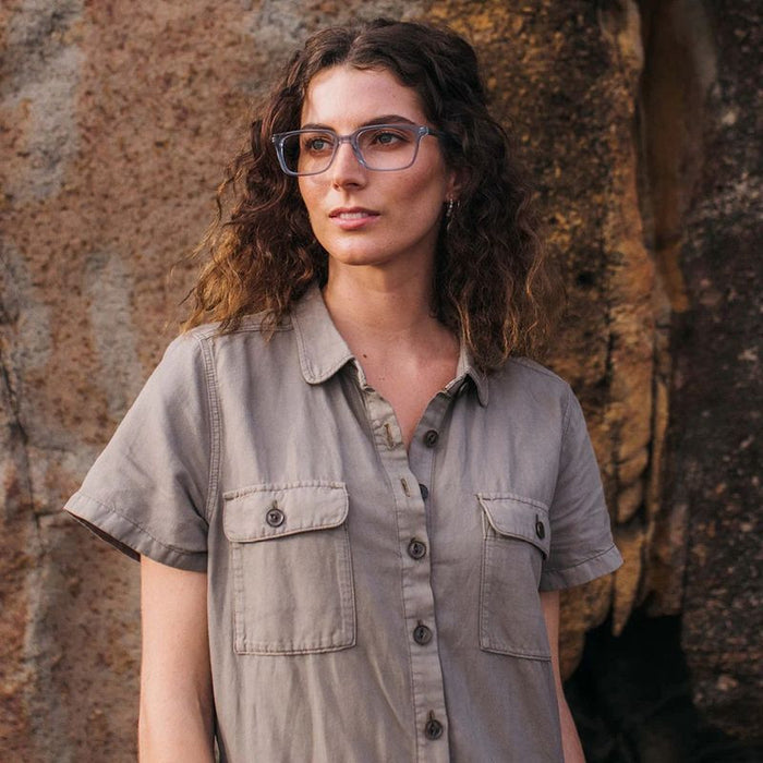 Louis RX, Eco Crystal Blue/Clear Lenses