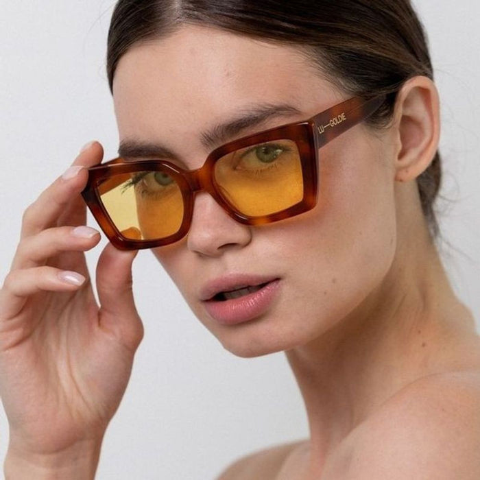 Lucia, Chestnut/Yellow Lenses