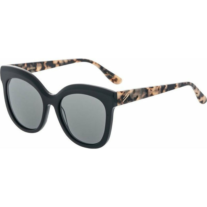 Luna, Shiny Black and Beige/Grey Polarised Lenses
