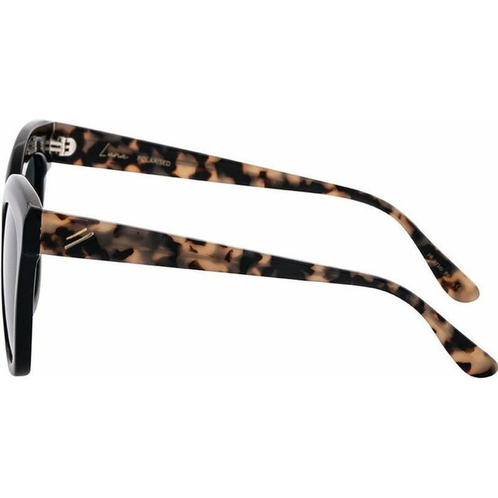 Luna, Shiny Black and Beige/Grey Polarised Lenses