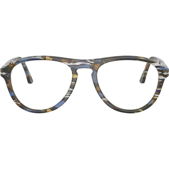 Lynn PO3371V, Frost Grey and Nautical Blue/Clear Lenses 53 Eye Size