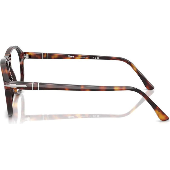 Lynn PO3371V, Havana/Clear Lenses 53 Eye Size