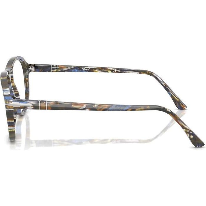 Lynn PO3371V, Frost Grey and Nautical Blue/Clear Lenses 53 Eye Size