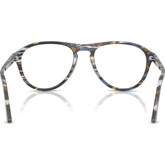 Lynn PO3371V, Frost Grey and Nautical Blue/Clear Lenses 53 Eye Size