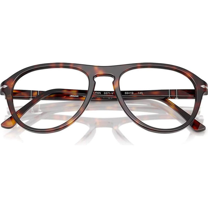 Lynn PO3371V, Havana/Clear Lenses 53 Eye Size