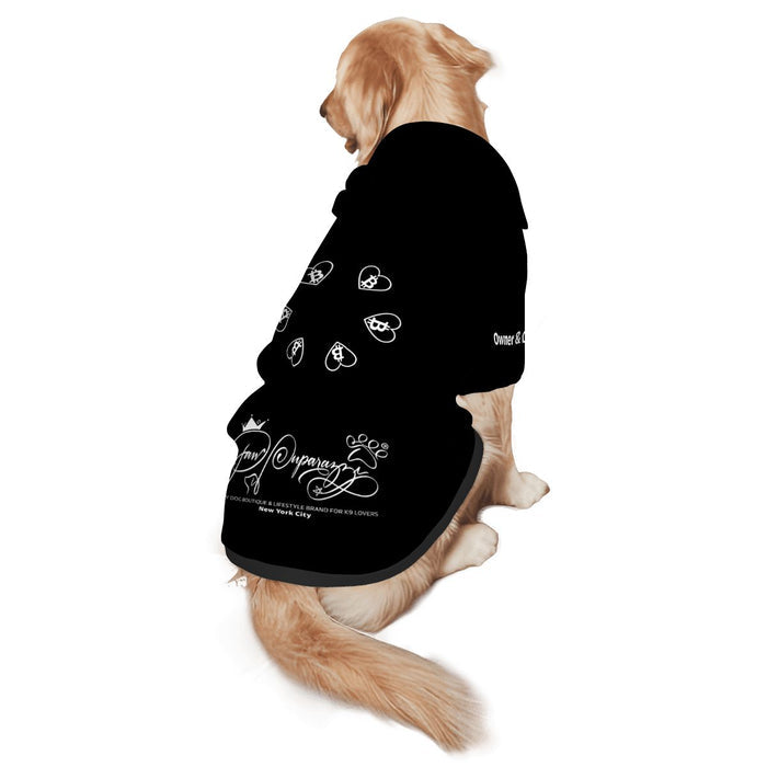 Matching Moments Bitcoin Dog Hoodie – Personalized Black Pet Hoodie With Owner & Dog Name & Initial Customization