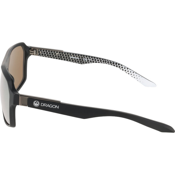 Dragon Eyewear McTwist Matte Black Geo Silver LL Ion Side